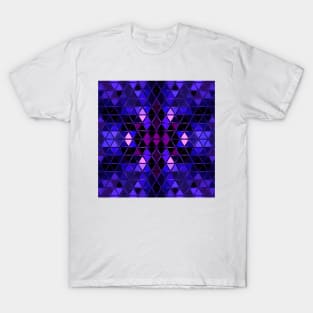 Geometric Kaleidoscope Blue and Pinl T-Shirt
